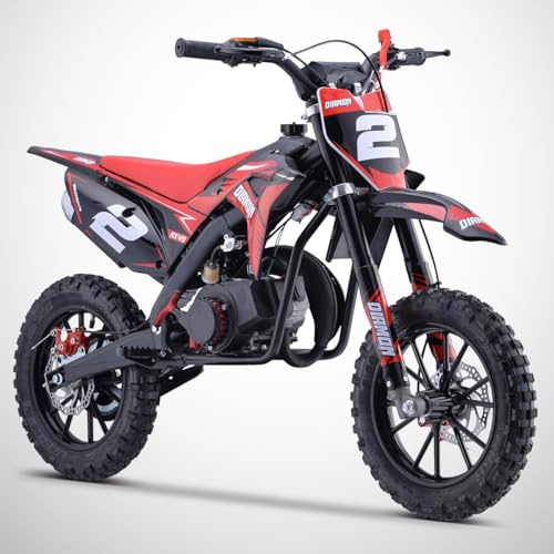 NEW MOTORZ Orion Mini Cross 49 50cc 2T Rouge | Mini Moto Enfant, Pocket Bike Cross, Fourche Inversée, Freins Disque Wave, Limiteur de Vitesse