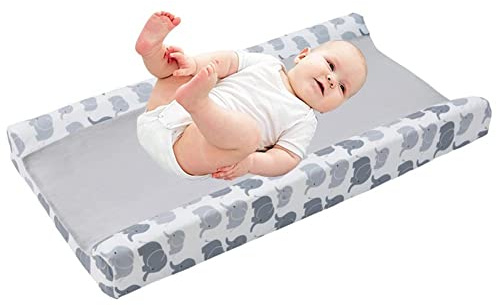ISAKEN Bezüge für Wickelauflage, Newborn Wickelauflagenbezug Wickelkissenüberzug Baby Touch Massage Dressing Wickeltische Wickelunterlage Wickelaufsatz für Wickeltisch, 32 x 16 x 4 Zoll