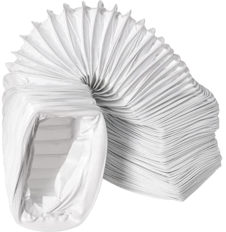 Steinberg14 Weiß 220x55mm / Länge 3 Meter Abluftschlauch PVC Flexibel Schlauch für Klimaanlagen - Dunstabzugshaube - Trockner