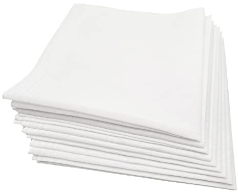 OnlyBee Men's 5/10/20 Large 36cm Square Handkerchiefs (White, Pack of 5)