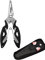 Stainless Steel Fishing Pliers Scissors Multi Tool for Removing Hook Cutting Braid Line and Spliting Rings with Storage Bag, Flesh and Sea Fishing Accessories, Black