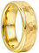 NUNCAD Ringe Gold Herren 8mm Wolfram Ring Facettiert Eheringe für Männer Gehämmerte Partnerring für Hochzeit, Versprechen, Alltag, Größe 57(18.1)