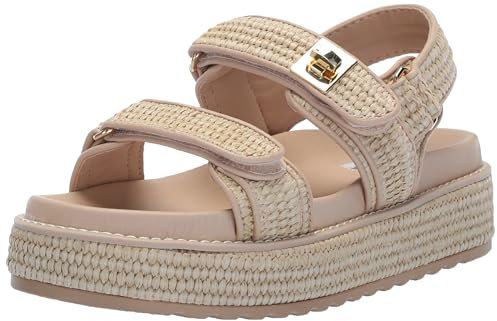 Steve Madden Damen Bigmona Sandale, Naturbast, 38 EU