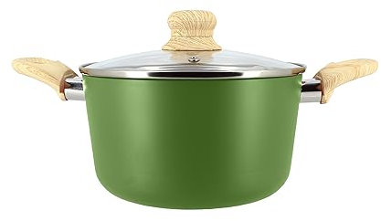 MENASTYL - Faitout 20cm Colorama olive - En Aluminium - Revêtement antiadhésif en céramique - Tous feux dont induction