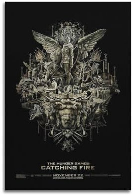 VZRSQZK Filmposter The Hunger Games 2 Catching Fire, dekoratives Gemälde, Leinwand-Wandposter und Kunstdruck, modernes Familienschlafzimmer-Dekor-Poster, 20 x 30 cm