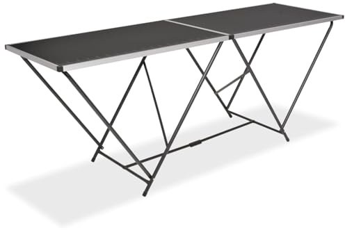 Rantry Table pliante à coller en MDF et aluminium 200 x 60 x 78 cm