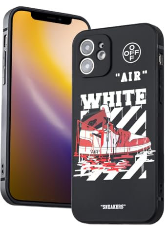 dllaojias Cool Red Basketball Shoes Phone Case for iPhone 12 Case for Boys Street Men Aesthetic Shockproof Sports Designer Cases Compatible with iPhone 12