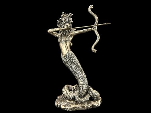57 SPECIAL REPLICAS Skulptur Deko Griechische Gorgo-Medusa mit Schleife Bronze Figur als Geschenk für Wohnzimmerdekoration Figuren Deko