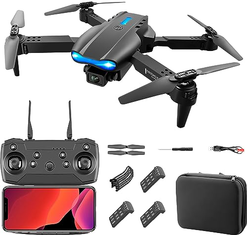 E99 Mini Drohne mit Kamera HD 720P, RC Quadrocopter mit 3 Batterien, WiFi FPV Drohne für Kinder Anfänger, One Key Start/Landen Höhenhaltung Headless Modus 3D Flips Geschenk für Jungen Mädchen