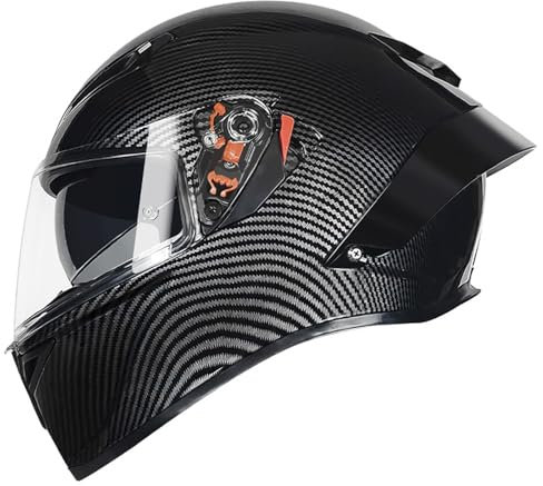 ZXJDP Integraler Motorradhelm Integralhelm DOT/ECE Doppelvisier Vollvisierhelm,Vier Jahreszeiten Jethelm Roller-Helm Scooter-Helm Moped Mofa-Helm für Männer Frauen Unisex,Black e,M
