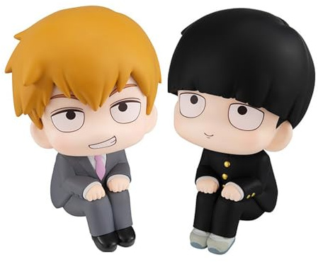 Tongyundacheng Anime Mob Psycho 100 Look Up Figure Kageyama Shigeo and Reigen Arataka PVC Figurine Model Desktop Ornaments 11cm