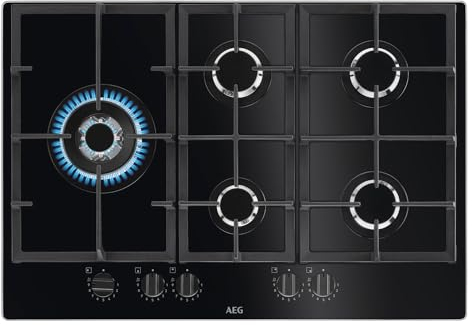 AEG HKB75820NB 6000 75cm 5 Burner Gas Hob - Black