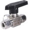 Valve, 1pcs Stainless Steel 3-Way Ball Valve, T-Type/L-Type Valve Compression Union Fit 3mm 6mm 8mm 10mm 12mm 14mm OD Tube(L Port,8mm)