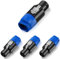 Greluma 4 piezas enchufes de altavoz de audio,conector speakon de 4 polos con bloqueo giratorio,compatible con neutrik speakon nl4fc,nl4fx,nlt4x,nl2fc,nl2fx
