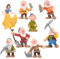 8 Stück Schneewittchen und Sieben Zwerge Tortendeko Mini Figuren Set Prinzessin Cake Topper Geburtstags Dekoration Kinder Figure Geburtstag Geschenke Sammeln Dekoration 3-8cm