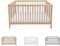 Lantigo Babybett 120x60 cm Naturbelassen Gitterbett Buchenholz Massivholz Kinderbett mit Lattenrost höhenverstellbar 9 Stufen für Neugeborene und Kleinkinder, ohne Matratze