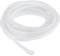 sourcing map 25 Ft - 1/2 Inch Split Sleeving, Braided Cable Sleeving, PET Cable Management Wire Sleeve Cord Protector, Wire Wrap Loom Tube for Office Home Devices, White