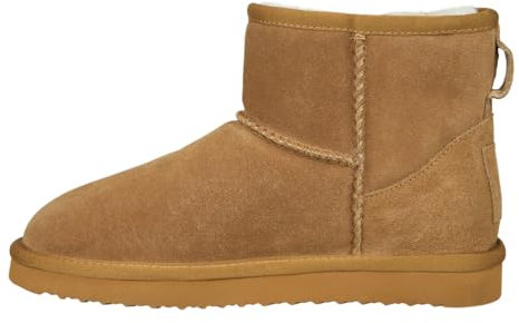 Piece of Mind Damen Winterstiefeletten Braun Leder 39