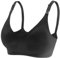 Seitop Still-BH Ohne Bügel Nahtloser Schwangerschafts BH Gepolsterte Natürliche Form Weiche Umstands Komfort Schlaf Bralette für Frauen (DE/NL/SE/PL, Alphanumerisch, L, Regular, Regular, Black)