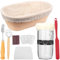 CTDMJ Cesta de fermentación ovalada, 24 oz, con fecha indicada, canasta para pan, cesta de pan de masa fermentada, kit de inicio para panadería, pastelería, pastelería
