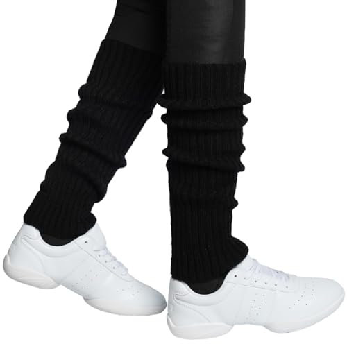 Hatstar Sexy Damen Bein Stulpen | Neon Strümpfe für 80er Jahre 80s Motto Party| Kostüm Accessoires | Fasching Karneval Tanzen Aerobic (schwarz)