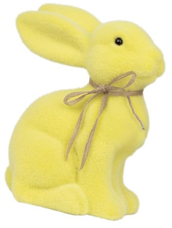 Talking Tables Yellow Artificial Grass Bunny Easter Table Decorations Centrepiece Moss Large Rabbit for Kids Birthday, Mad Hatter Tea, Alice in Wonderland Themed Party Prop, Height 23.5 cm, 9.2”