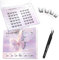 NAGARAKU Cils Auto-Adhésifs avec Pince 48 Fans Self Adhesive Lash Monobloc Flocons Fins Sans Dissolvant De Colle À Presser Réutilisables Naturel Papillon Eyelash Avec Effet Eyeliner (C Curl Princess)