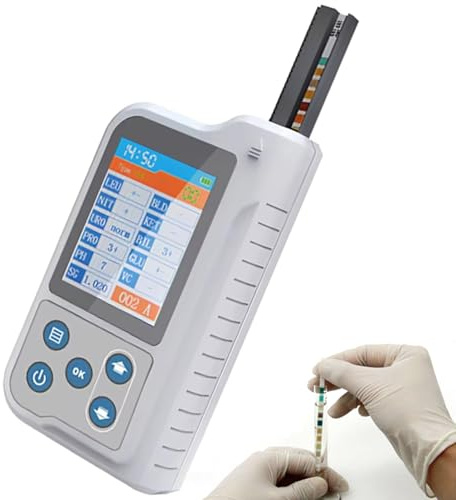Mavdecll Analyseur d'urine numérique avec 100 bandelettes de test de pH, 11 articles de test d'analyse d'urine de routine, avec fonction de stockage de données, rechargeable par USB, pour hôpitaux
