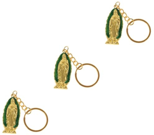 HOMSFOU 3 Stück Bunter Our Lady Of Guadalupe Schlüsselanhänger Dekorativer Anhänger für Taschen Rucksäcke und Schlüssel Taufgeschenk Langlebiges Design Auffälliges Partyaccessoire