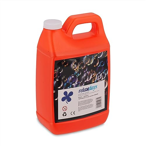 Relaxdays 2 x Seifenblasen Nachfüllkanister, 2 Liter Seifenblasenflüssigkeit, Seifenlauge für Seifenblasenmaschine, orange