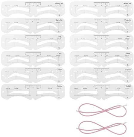 12 Pcs Kit De Pochoir À Sourcils, Pochoir Sourcils Femme Kit De Modelage Pour Sourcils Modèle De Sourcil Réutilisable Pochoi Convient aux débutants