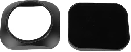 YUEHISY Paraluce per 62 Mm, Set Paraluce Quadrato in Lega di Alluminio con Cappuccio, Installazione Filettata, Compatibile con Obiettivi con Filettatura Filtro da 62 Mm
