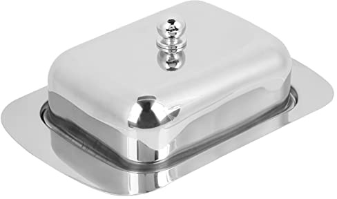 Acouto Edelstahl-Käseform, Tablett-Box, Lebensmittelaufbewahrungsbehälter mit Deckel für und KäSe-K-Edelstahlform mit Deckel, Se KeeperButter-Aufbewahrungsbox