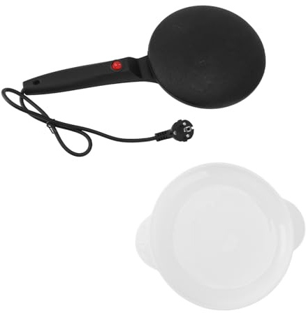 TOPINCN Crepiera Elettrica Antiaderente da 600W, Macchina per Crêpes e Pancake da 8 Pollici con Controllo Automatico della Temperatura — Ideale per Crêpes, Tacos, Pancake e Tortillas (Spina europea)