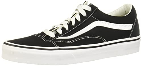 Vans Old Skool (Suede/Canvas), Sneaker Unisex - Adulto, Nero Black White, 37 EU Stretta