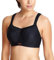 panache Women's Full Cup Plain Sports Bra, Black, Size: 30FF