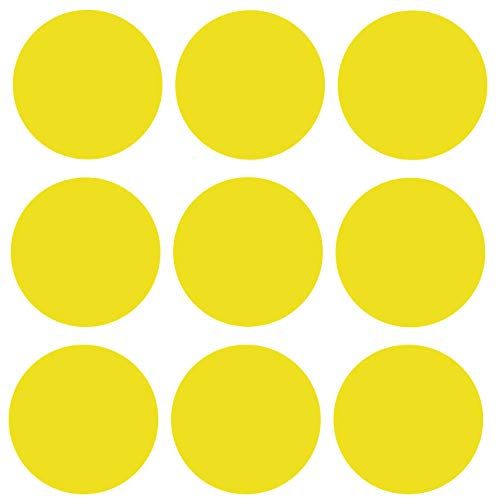 kleb-Drauf / 9 Punkte/Gelb - glänzend/Wandtattoo Wandaufkleber Wandsticker Aufkleber Sticker/Wohnzimmer Schlafzimmer Kinderzimmer Küche Bad/Deko Wände Glas Fenster Tür Fliese