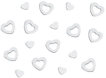 Oblique Unique Herz Konfetti Liebe Romantik Valentinstag Herzen Hochzeit Deko (Weiß)