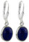 I-be, Lapis Lazuli Edelstein Ohrringe oval 925 Silber, Länge 3 cm im Geschenketui, 392912 k KB