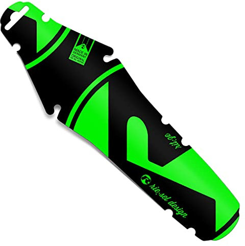 Riesel Design rit:ze – Rennrad & Gravel Mudguard hinten – leichtes Steckschutzblech für den Sattel, universal passend | Made in Germany (Green)
