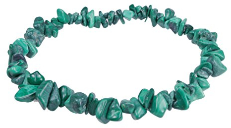 Lebensquelle Plus Malachit Splitterarmband | Handgefertigtes Elastisches Stretch Splitter Armband | Echter natürlicher Edelstein (Malachit)