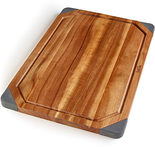 Wooden Cutting Board for Kitchen - Acacia Cutting Board with Juice Grooves - Cheese Tray - Wood Tray for Appetizer - Cheese Board - Charcuterie Board - House Warming Gifts - Birthday Gifts
