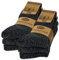6 Paar Norweger Socken mit Wolle Damen & Herren Wintersocken Schwarz Grau Anthrazit 10500 (Anthrazit 43-46)