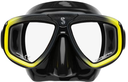 Scubapro Zoom-Maske, Schwarz/Gelb, Atemregler für Kaltwasser, Unisex, Erwachsene, Schwarz/Gelb, Einheitsgröße