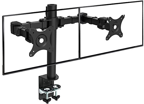 Ergosolid NF12 - Support bureautique avec réglage pour 2 écrans LCD LED 10”-30” (25cm-76cm) Noir