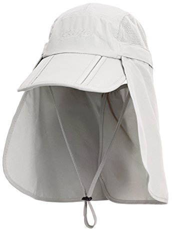 WANYING Unisex Cappello Safari Cappello da Sole con Protezione del Collo Anti UV Berretto di Baseball per Accamparsi All'aperto - Blu Marino