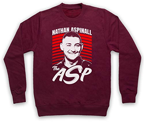 My Icon Art & Clothing Nathan Aspinall The Asp Darts Tribute English Player Erwachsenen Sweatshirt, Burgund, Small