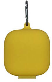 UKCOCO Earphone Protection Case Compatible Pro Case Cover Silicone Full Protective Shockproof Case Wireless Headset Protective Case Cover with Carabiner - Yellow