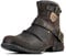 OSSTONE Chukka Stivali Cowboy Biker Boots Maschio Mens Motociclo Botas Cerniera su in Pelle Vitello Western retrò Stile Uomo Stivali Piatto Caviglia Stivaletti Boots 5008-1-D-IT Marrone Scuro 10.5