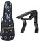 21 in Ukulele-Tasche, wasserdicht, Oxford-Musiknoten-Tasche, Schulter-Rucksack, verstellbare Gurte mit Ukulele-Kapodaster mit Ukulele Capo(schwarz)